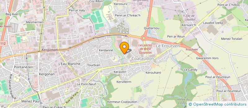 localisation de l'entreprise LE GUERLEDAN BLOUIN  GUIPAVAS