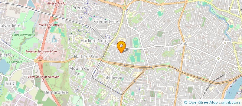 localisation de l'entreprise LE GUERNEVE à NANTES
