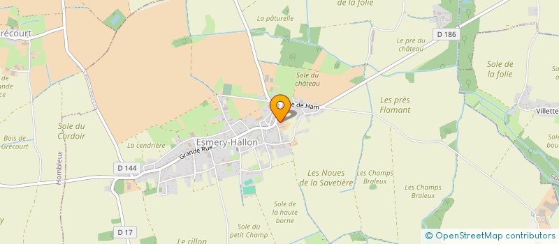 localisation de l'entreprise LE GUET  ESMERY-HALLON