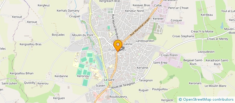 localisation de l'entreprise LE GUEVEL PERE ET FILS à PLABENNEC