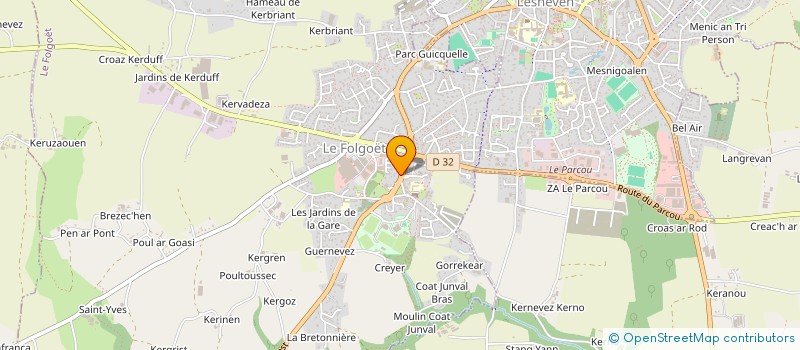localisation de l'entreprise LE GUEZENNEC à LE FOLGOET