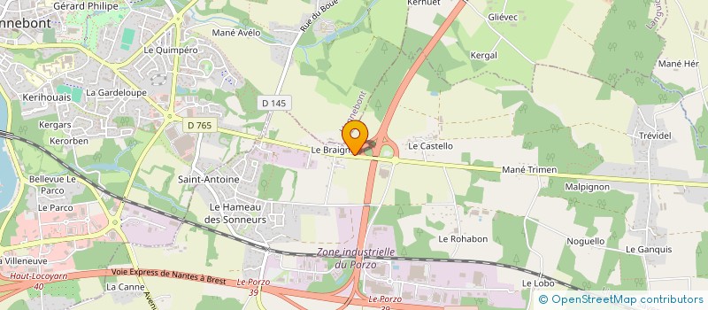 localisation de l'entreprise LE GUYADER CARRELAGE à KERVIGNAC