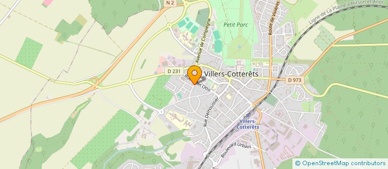 localisation de l'entreprise LE GYMNASTE COTTEREZIEN à VILLERS COTTERETS
