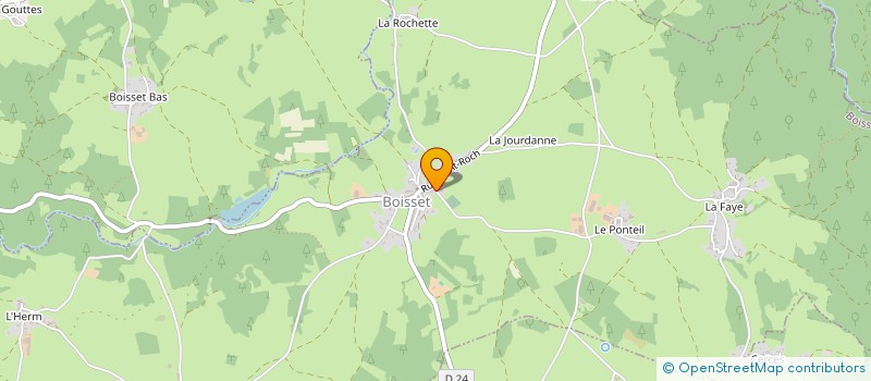 localisation de l'entreprise LE HAMEAU à BOISSET