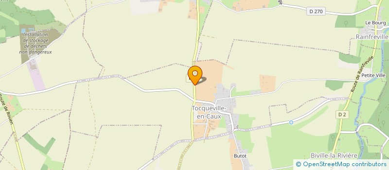 localisation de l'entreprise LE HAMEAU  TOCQUEVILLE-EN-CAUX