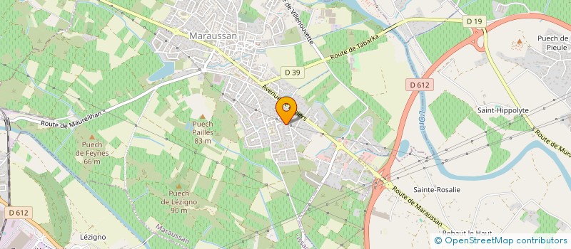 localisation de l'entreprise LE HAMEAU CATALAN  MARAUSSAN