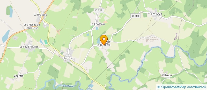 localisation de l'entreprise LE HAMEAU DE L'ETANG à DROUX