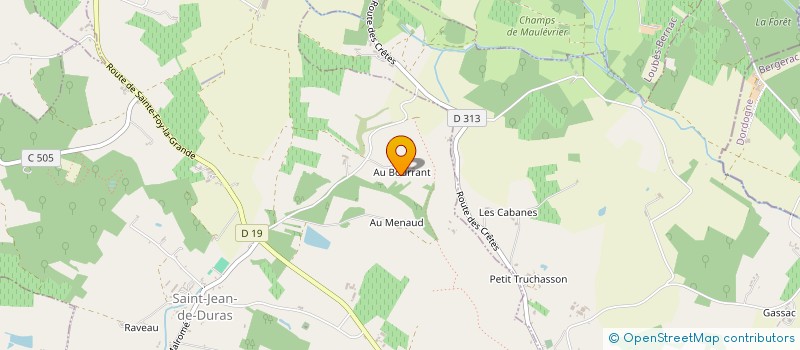 localisation de l'entreprise LE HAMEAU DE L'ORME  SAINT-JEAN-DE-DURAS