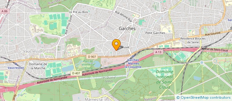 localisation de l'entreprise LE HAMEAU DE MARNES à GARCHES