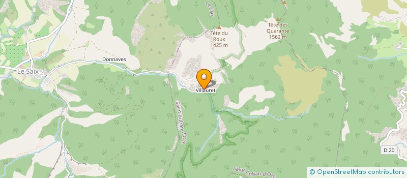 localisation de l'entreprise LE HAMEAU DE VILLAURET  SAINT AUBAN D'OZE