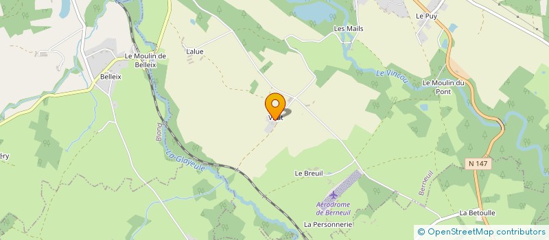 localisation de l'entreprise LE HAMEAU DE VIRAT à BERNEUIL