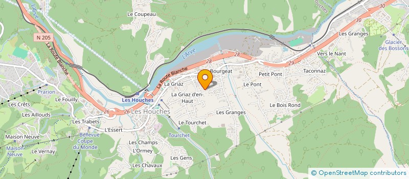 localisation de l'entreprise LE HAMEAU DES GRANDS MONTETS  LES HOUCHES