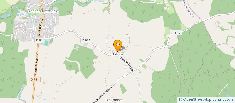 localisation de l'entreprise LE HAMEAU DU CHAI  ROCHES-PREMARIE-ANDILLE