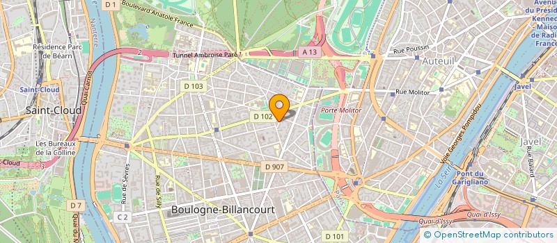 localisation de l'entreprise LE HAMEAU DU CHOZAL  BOULOGNE-BILLANCOURT