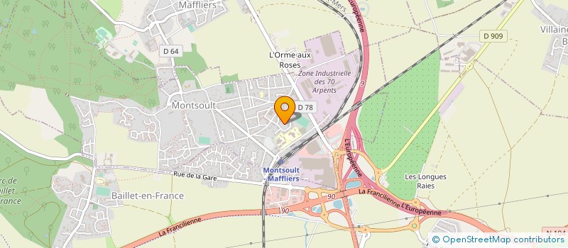 localisation de l'entreprise LE HAMEAU FLOCQUET à MONTSOULT