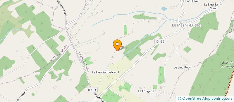 localisation de l'entreprise LE HARAS DE LA PLUME  LE MESNIL-EUDES