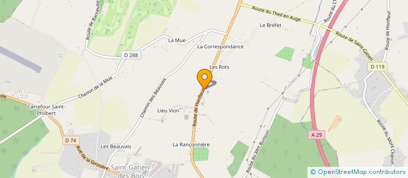 localisation de l'entreprise LE HARAS DU CERCLE  SAINT-GATIEN-DES-BOIS