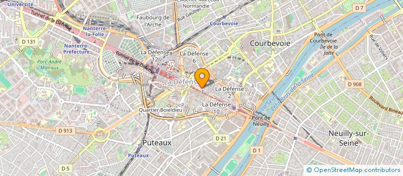 localisation de l'entreprise LE HAUT ARBRE à COURBEVOIE