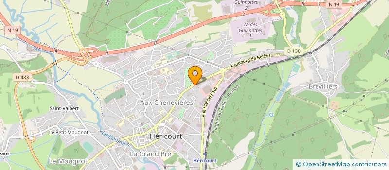 localisation de l'entreprise LE HAUT BOIS  HERICOURT