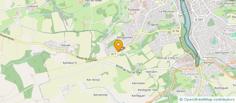 localisation de l'entreprise LE HAUT DU VERET  DOUARNENEZ