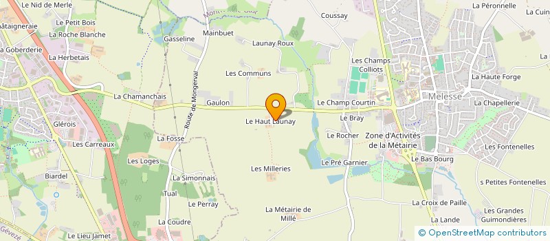 localisation de l'entreprise LE HAUT LAUNAY  MELESSE