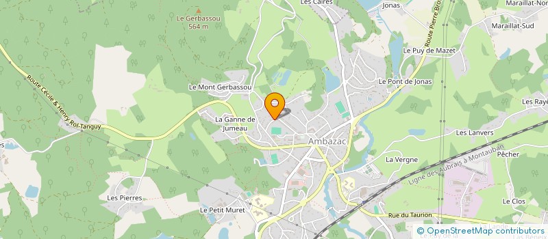 localisation de l'entreprise LE HERISSON CENDRE  AMBAZAC