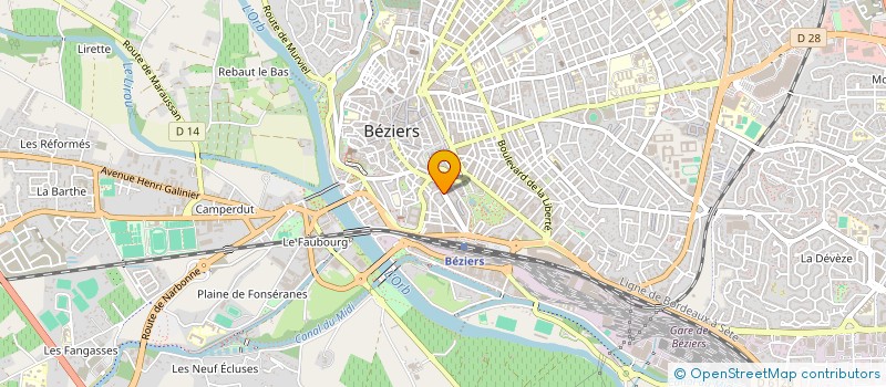 localisation de l'entreprise LE HESRAN JEAN  BEZIERS