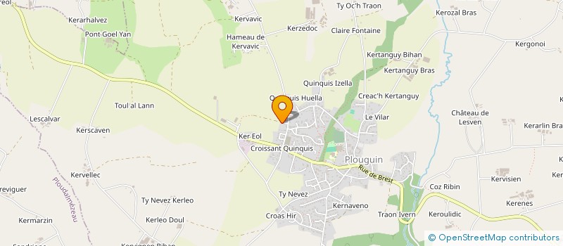 localisation de l'entreprise LE HIR  PLOUGUIN