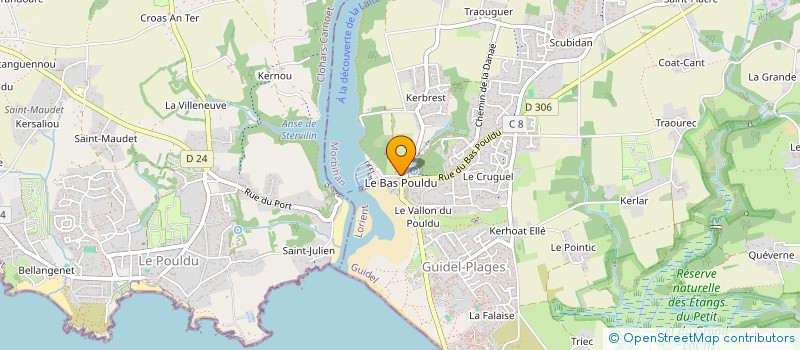 localisation de l'entreprise LE HOMARD BLEU à GUIDEL
