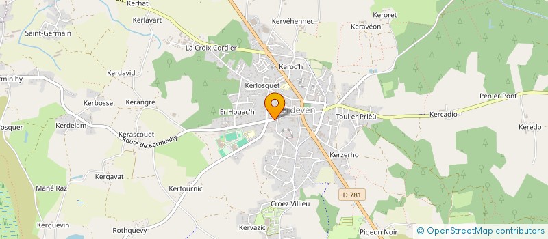 localisation de l'entreprise LE HOUAC'H  ERDEVEN