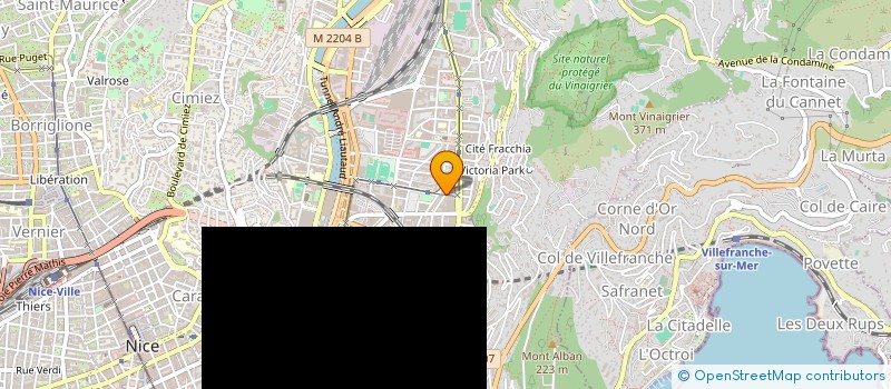 localisation de l'entreprise LE HUB à NICE