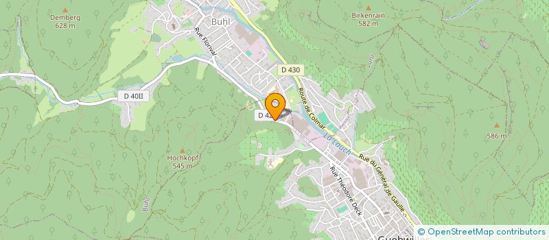 localisation de l'entreprise LE HUGSTEIN  GUEBWILLER