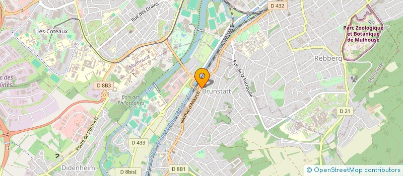 localisation de l'entreprise LE JACK  BRUNSTATT-DIDENHEIM