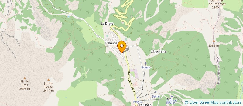 localisation de l'entreprise LE JAMBEROUTE à ARVIEUX