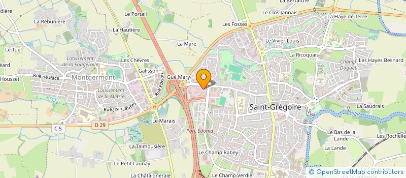 localisation de l'entreprise LE JARDIN 126 à SAINT-GREGOIRE