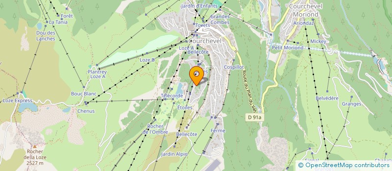 localisation de l'entreprise LE JARDIN ALPIN à COURCHEVEL