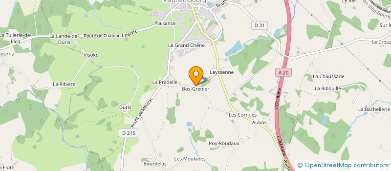 localisation de l'entreprise LE JARDIN AUX ABEILLES  MAGNAC-BOURG