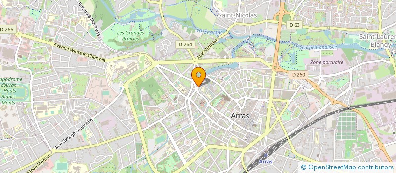 localisation de l'entreprise LE JARDIN BLEU à ARRAS