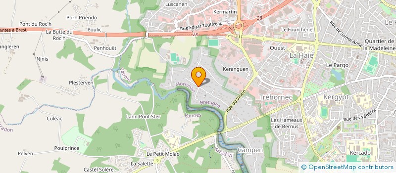 localisation de l'entreprise LE JARDIN D'EDEN à VANNES