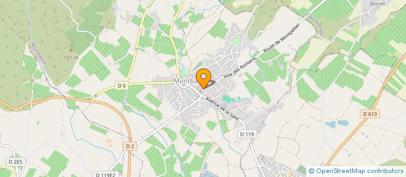 localisation de l'entreprise LE JARDIN D EDEN  MONTBAZIN