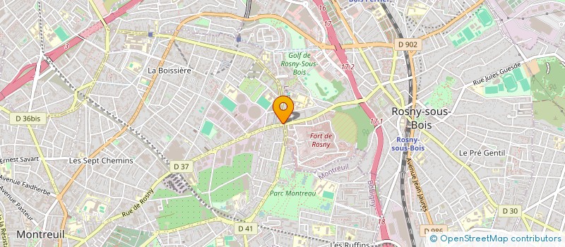localisation de l'entreprise LE JARDIN D'EYA à MONTREUIL