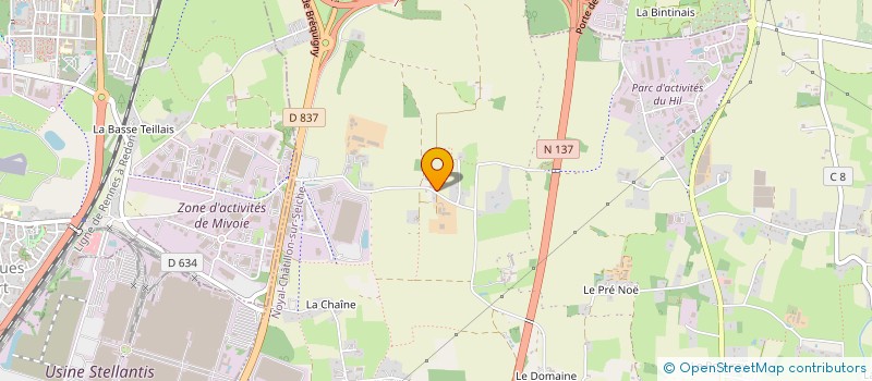 localisation de l'entreprise LE JARDIN D'OLYMPE  NOYAL-CHATILLON-SUR-SEICHE