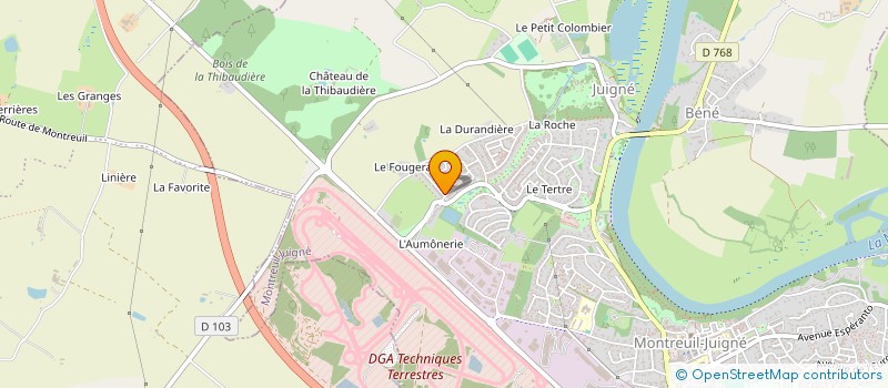 localisation de l'entreprise LE JARDIN D'OSIRIS  MONTREUIL-JUIGNE