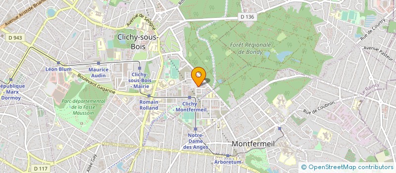 localisation de l'entreprise LE JARDIN DE CLICHY à CLICHY-SOUS-BOIS