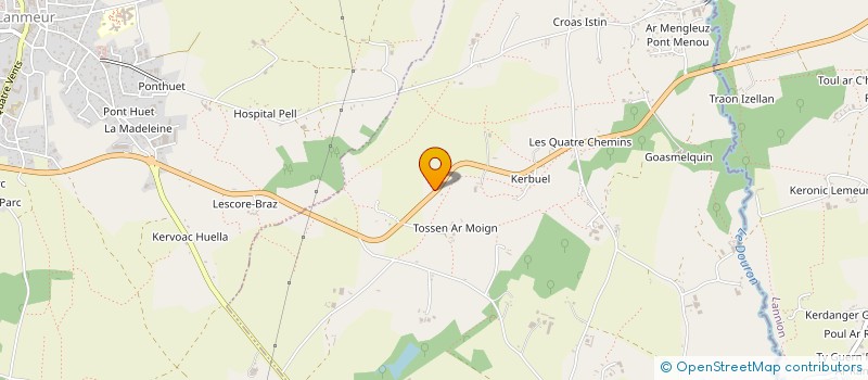 localisation de l'entreprise LE JARDIN DE GWEN  PLOUEGAT-GUERAND