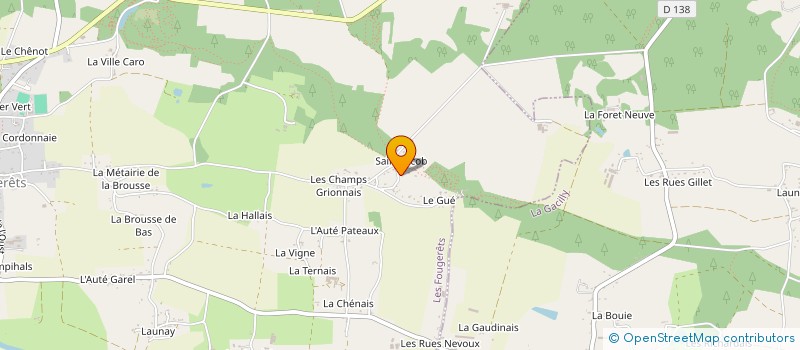 localisation de l'entreprise LE JARDIN DE JACOB  LES FOUGERETS