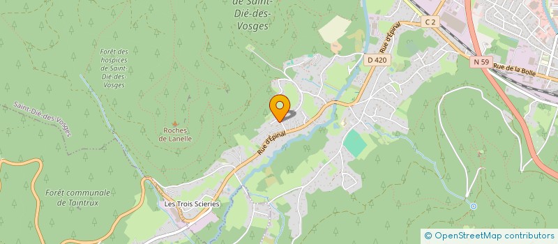 localisation de l'entreprise LE JARDIN DE L ANTIQUAIRE  SAINT DIE DES VOSGES