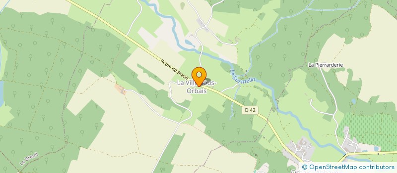 localisation de l'entreprise LE JARDIN DE L'EAU VIVE  LA VILLE-SOUS-ORBAIS