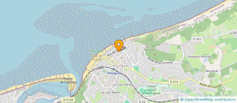 localisation de l'entreprise LE JARDIN DE L'HOSTELLERIE  HOULGATE