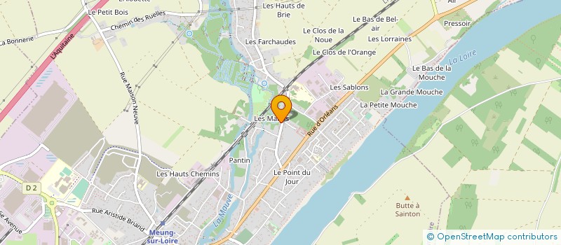 localisation de l'entreprise LE JARDIN DE LA FOLIE HUBERT à MEUNG-SUR-LOIRE